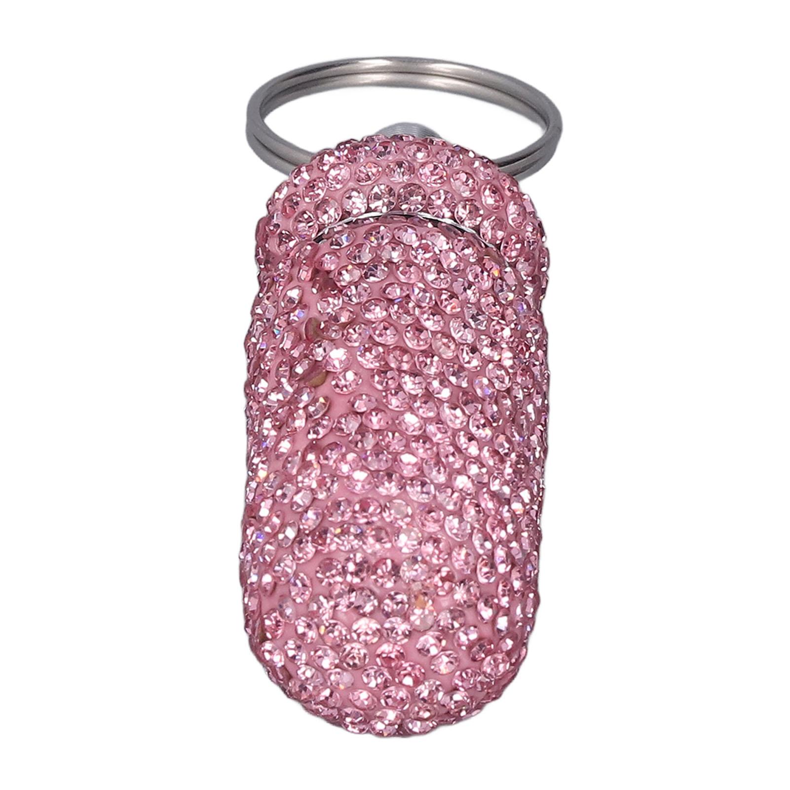 

Rhinestone Capsules Storage Case Container with Key Aluminum Alloy Portable Medicine Bottle Box