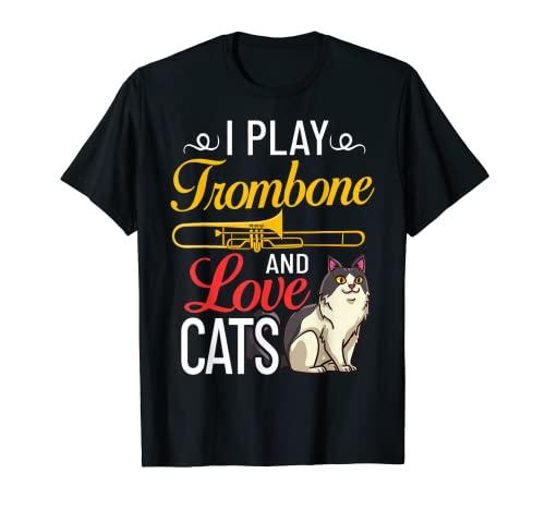 Cat Trombone Music Brass Instrument Player T-shirt