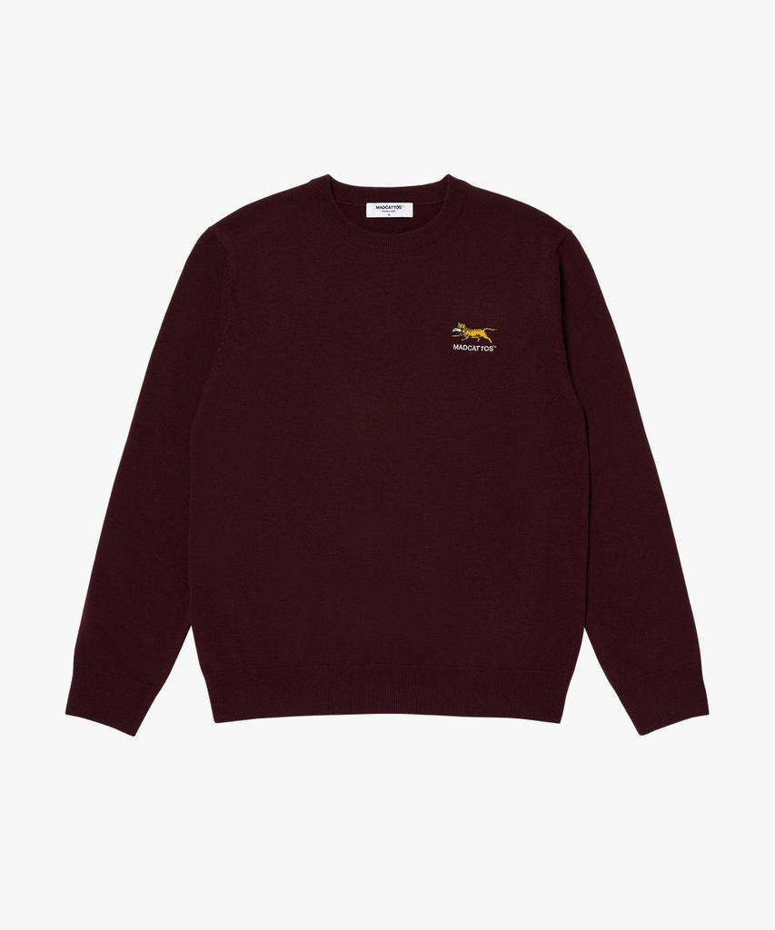 MADCATTOS COUNTRY CLUB Mcc W Crew Neck Sweater-Burgundy