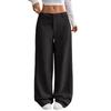 Corduroy Pants For Women Casual Elastic Waist Straight Leg Pants Loose Comfy Trousers With Pockets