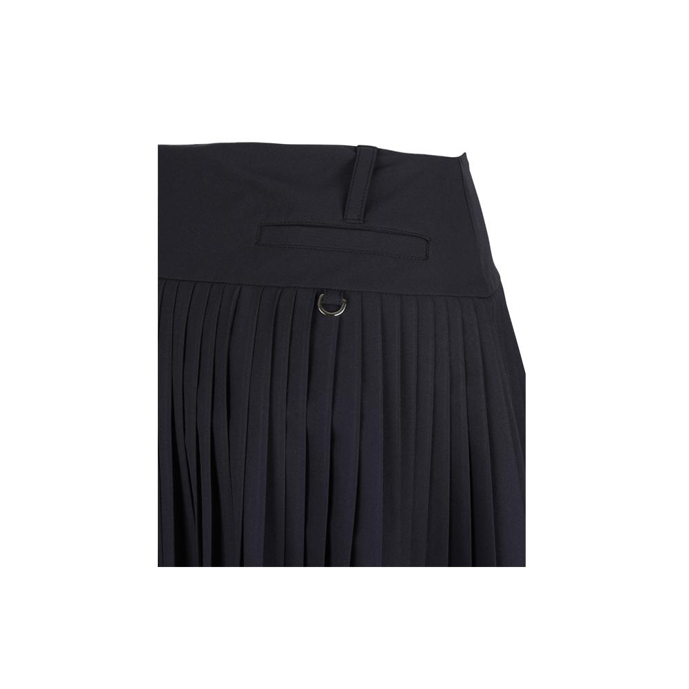 LAUV Flared Pleated Skirt_Navy