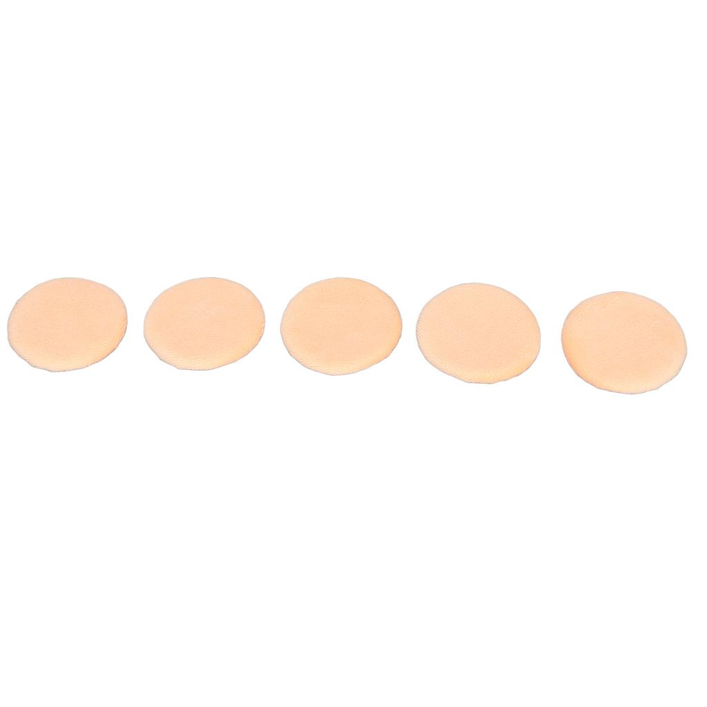 5Pcs Powder Puff Soft Texture Washable Good Powder Grasping Three Colors Available Face Makeup Powder PuffOrange