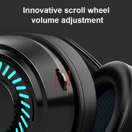 Căști pentru jocuri cu lumină LED G58 Căști stereo cu fir cu microfon pentru PC/laptop