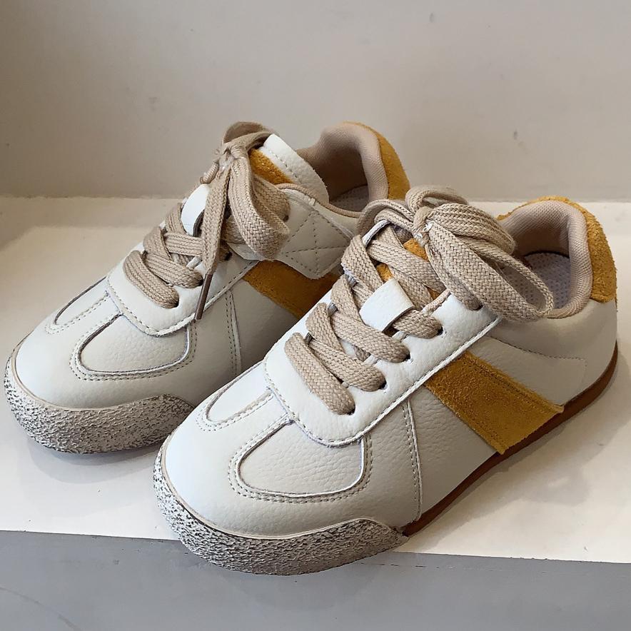 

Retro Distressed Genuine Leather Children s Shoes Children s Sports Shoes Girls Dexterity Shoes Boys White Shoes 26