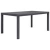 VidaXL Garden Table Brown 150x90x72 Cm Plastic Rattan Look