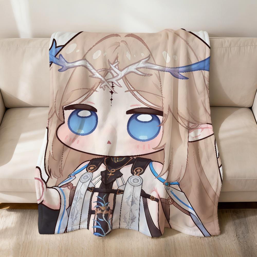 game Wuthering Waves Cartethyia Flannel soft warm plush blanket for sofa living room pet hogar bedroom gift home Car portable