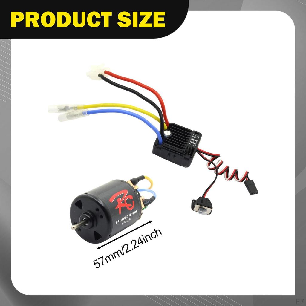 540 Brush Motor Kit, High Current Car Parts, Direct Replacement for: 10 RC Crawler