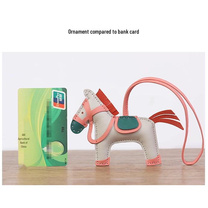 Piele Naturală Piele de Oaie Cal Breloc & Pandantiv Charm pentru Geantă