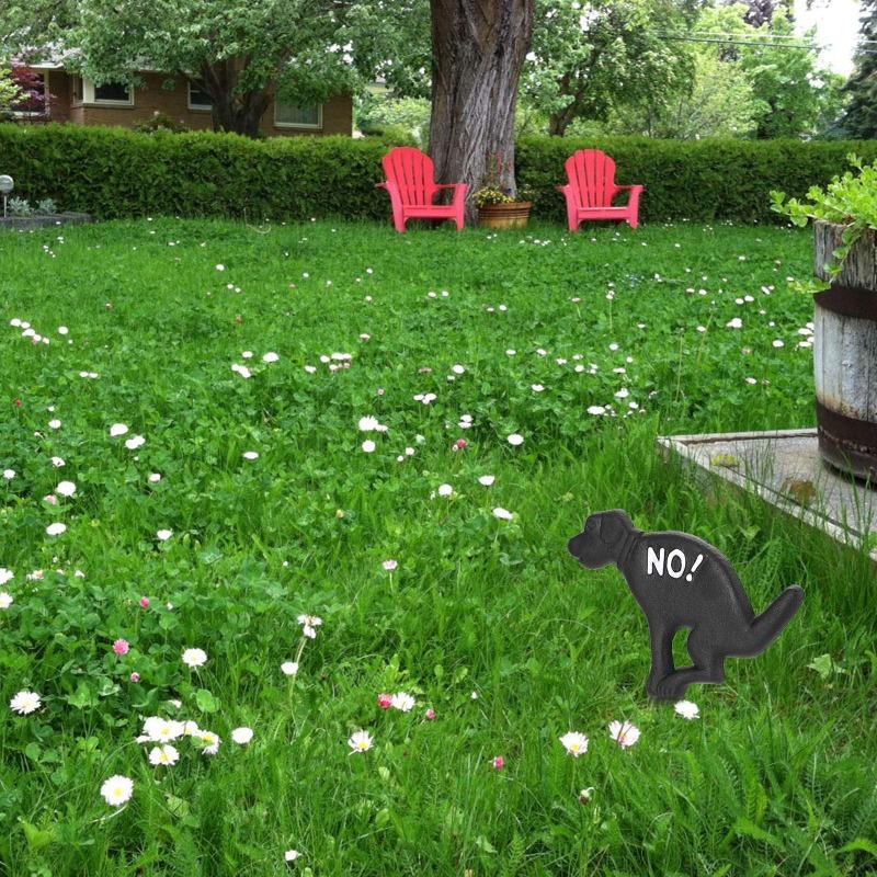 Gusseisen Mistfreies Feld Schildpfosten verbietet Hunden den Zutritt Fäkalien Außengarten Rasendekoration Schild