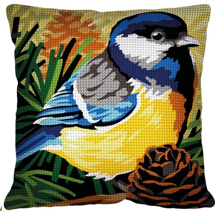 Kit Coussin Canevas Mésange