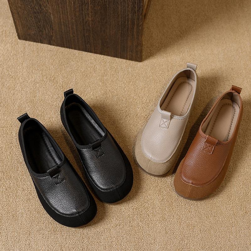 One-pedal lazy shoes shallow mouth Doudou shoes women's spring and autumn new casual flat shoes overfoot shoes women