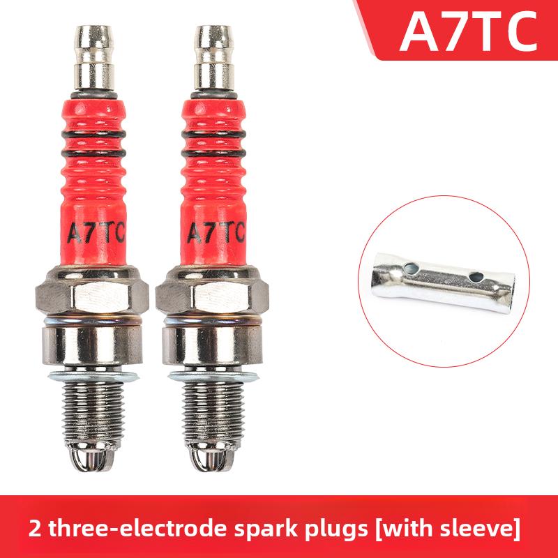 Three-stage spark plugs for scooters, A7TC/D8TC motorcycle models with 125 and 150 horsepower, 100cc universal ignition plugs