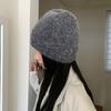 Knitted twist hat women's autumn and winter new ear protection warm wool hat versatile cover cold proof pile cold hat