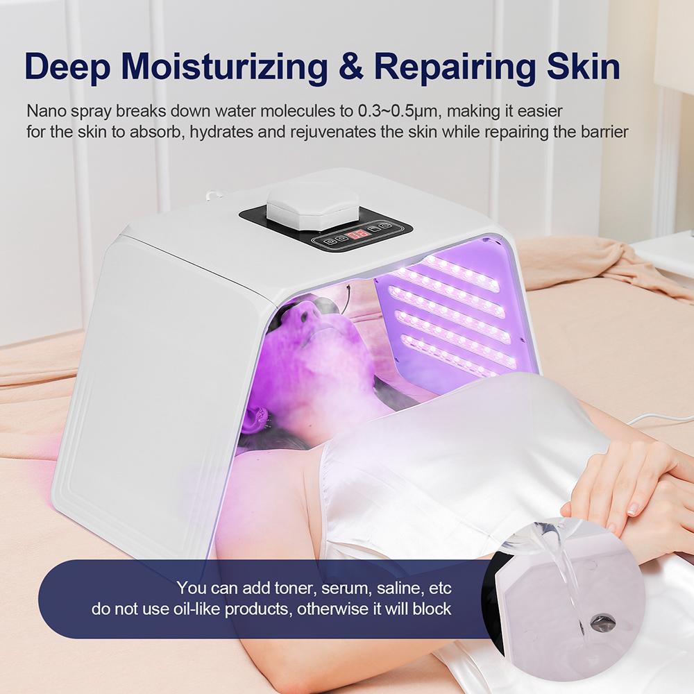 LED Photon Machine With Nano Spray Beauty Salon Home Use Face Body LED Mask PDT Machine Skin Hydrating SPA Skin Care