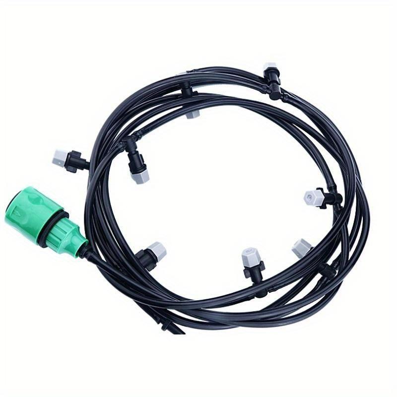 

Новое орошение 10 метров 10 разбрызгивателей DIY насадки распылитель воды запотевание туман охлаждающая система сопла садовая сельскохозяйственная опрыскивающая система чёрный