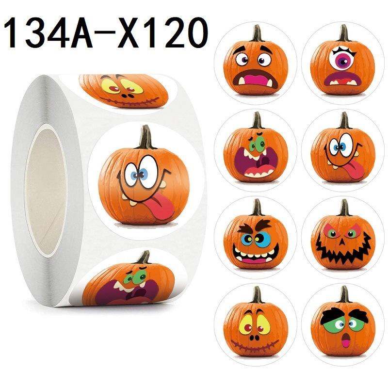25MM , 500 Pieces/roll, Happy Halloween, Children's Toys, Animals, Thank You Decorations, Stickers, Holiday Party Labels