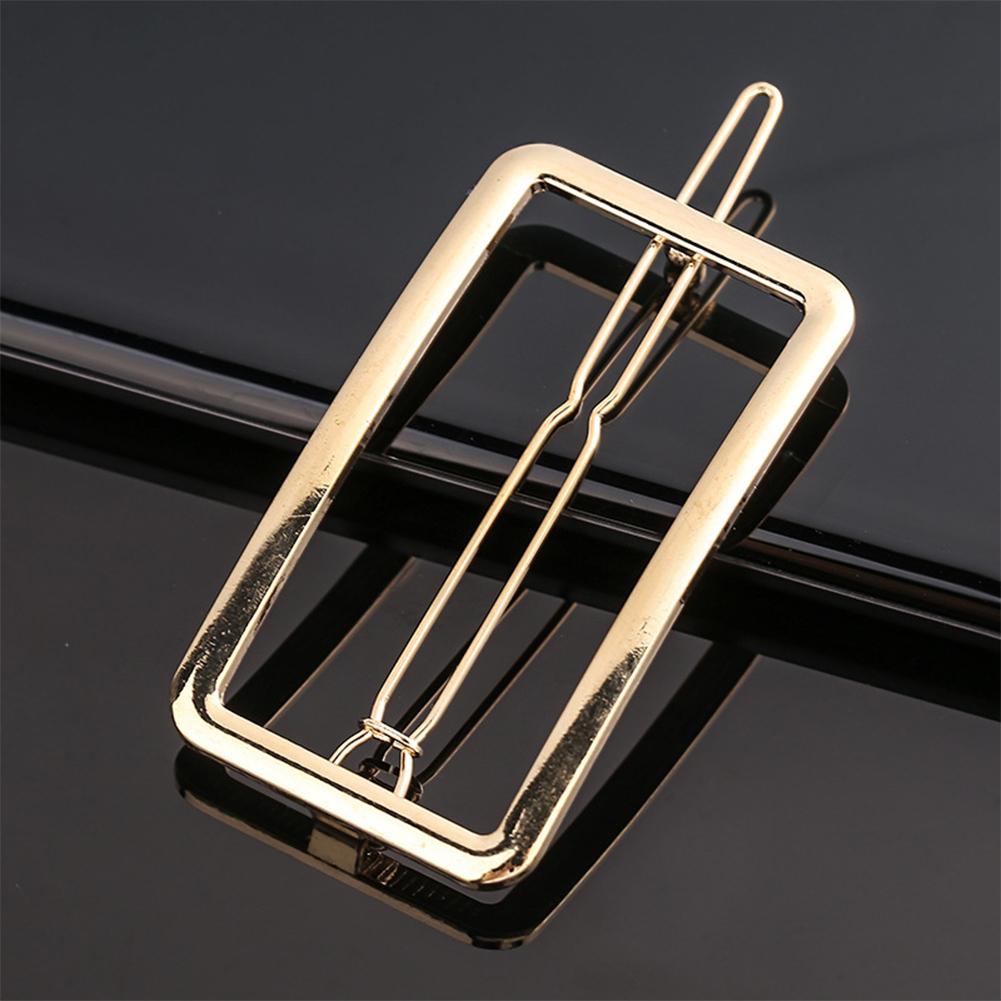 Simple Versatile Alloy Hollow Hair Clip Multiple Shaped Bangs Hairpin Headwear Hair Accessory for Female