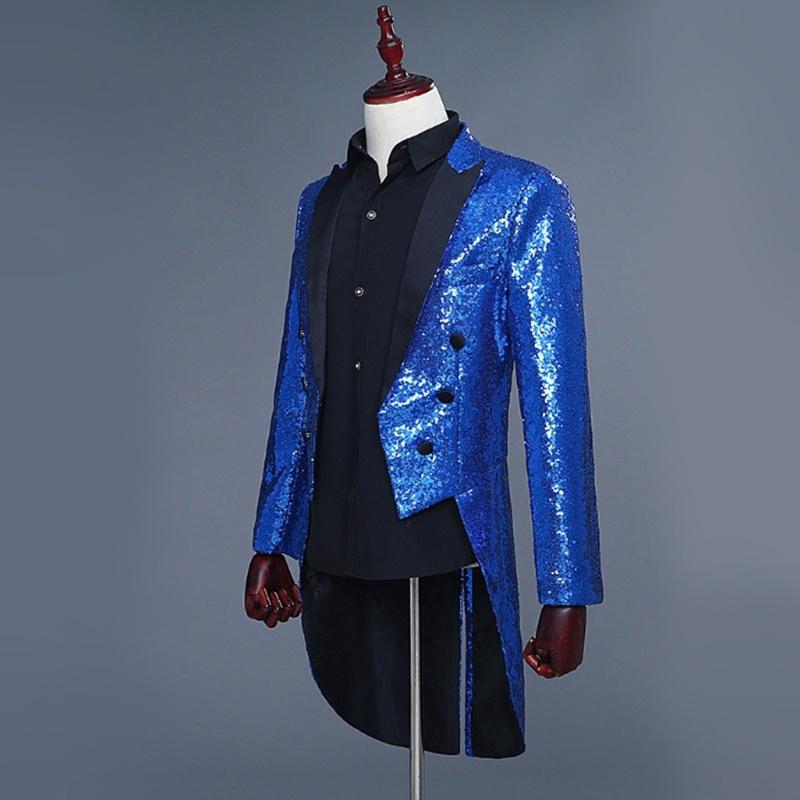 Duohropke Glitzer Bomberjacke Herren - Pailletten Jacke Für Party & Karneval