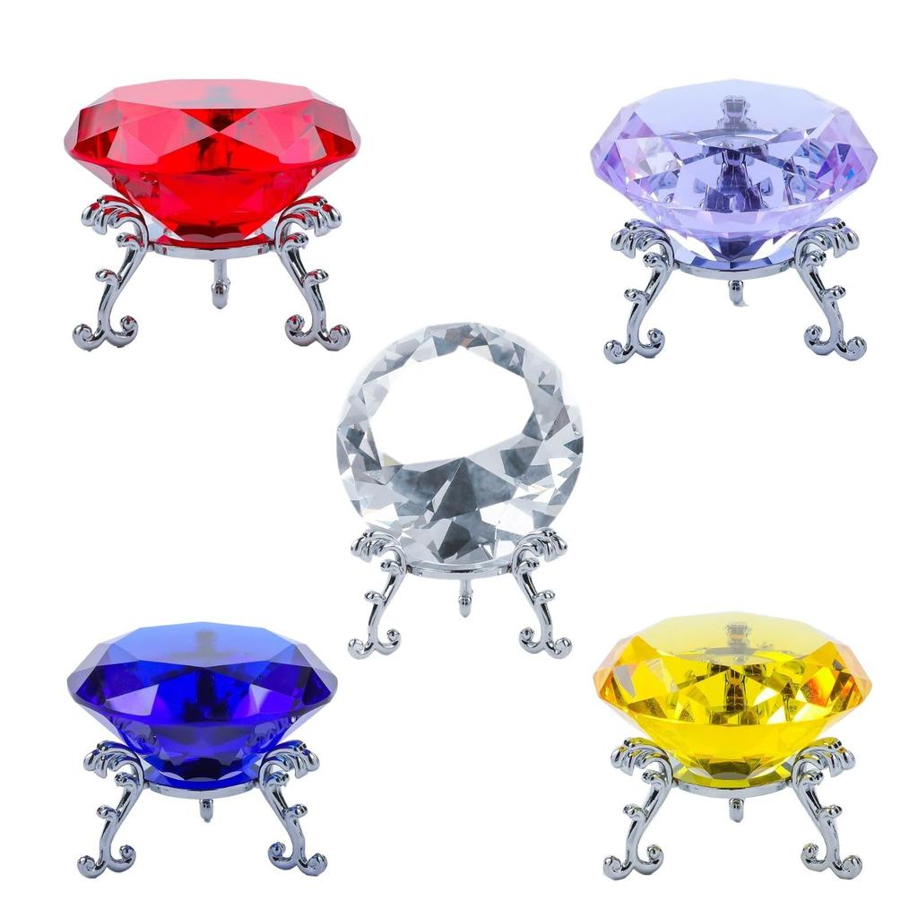Shantia Crystal Diamond Cut 100mm High High Decorative Treat Multicolored Transparent 100mm with Paperweight, Quality, Sparkling, Shiny, Clarity,