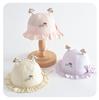 Baby and Toddler Summer Style Children's Sunshade Hat, Girl's Baby Lace Fisherman Hat, Skin Friendly Cotton