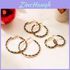Acrylic Cartoon Christmas Spiral Hoop Earrings With Snowflake Holiday Design For Women