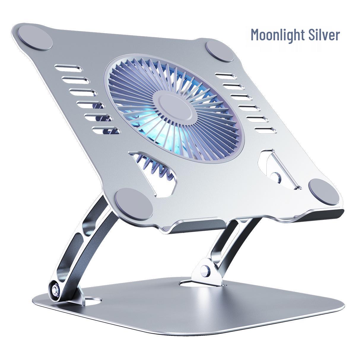 

Aluminum Alloy Folding Laptop Stand with USB-Powered Mini Fan