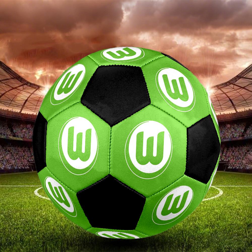 VfL Wolfsburg Indoor Soccer Ball Colorful Machine Stitched PVC Size 5 Team Training Competition Ready Durable High-Bounce Cool Sports Gift