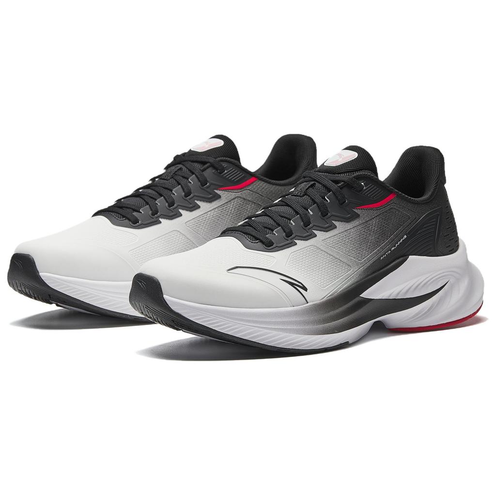 Anta Running Series Comfortable Shock Absorbing Durable Low Top Casual Running Shoes Men Sneaker White Black 912535511-5