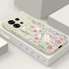 Luxury Purple Flower Case For Xiaomi 13T 11T Pro Poco F6 X6 Pro Funda Redmi Note 14 Pro 5G 13 12 11 Silicone Lanyard Cover