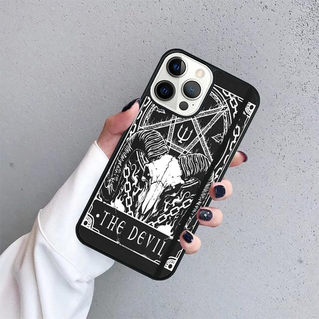 Tarot Cards The Devil Coque Shell For iPhone 17 Air 15 16e 14 13 12 Pro Max 11 Pro Max Plus Phone Case Cover
