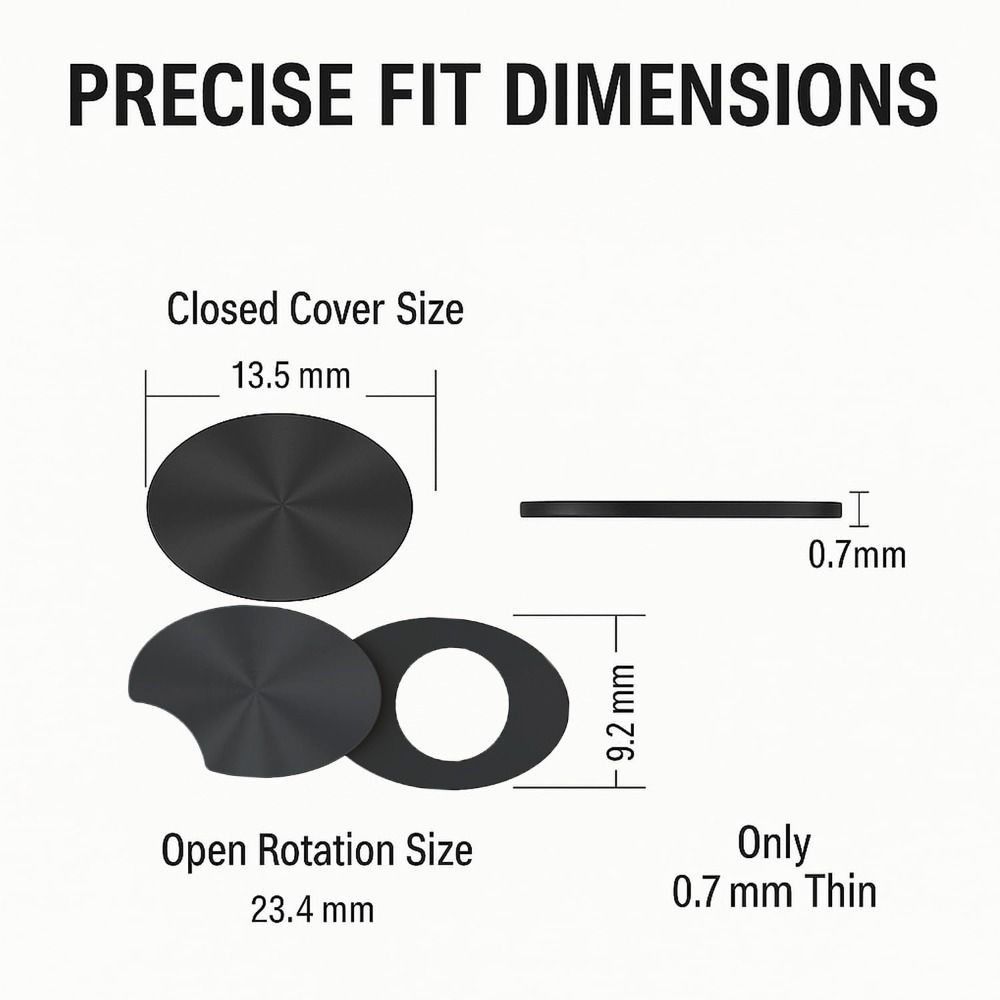 3/6Pcs Rotating Design Smart Glasses LED Light Privacy Cover Blocking Stickers for Ray-Ban Meta/Wayfarer/Skyler/Headliner5