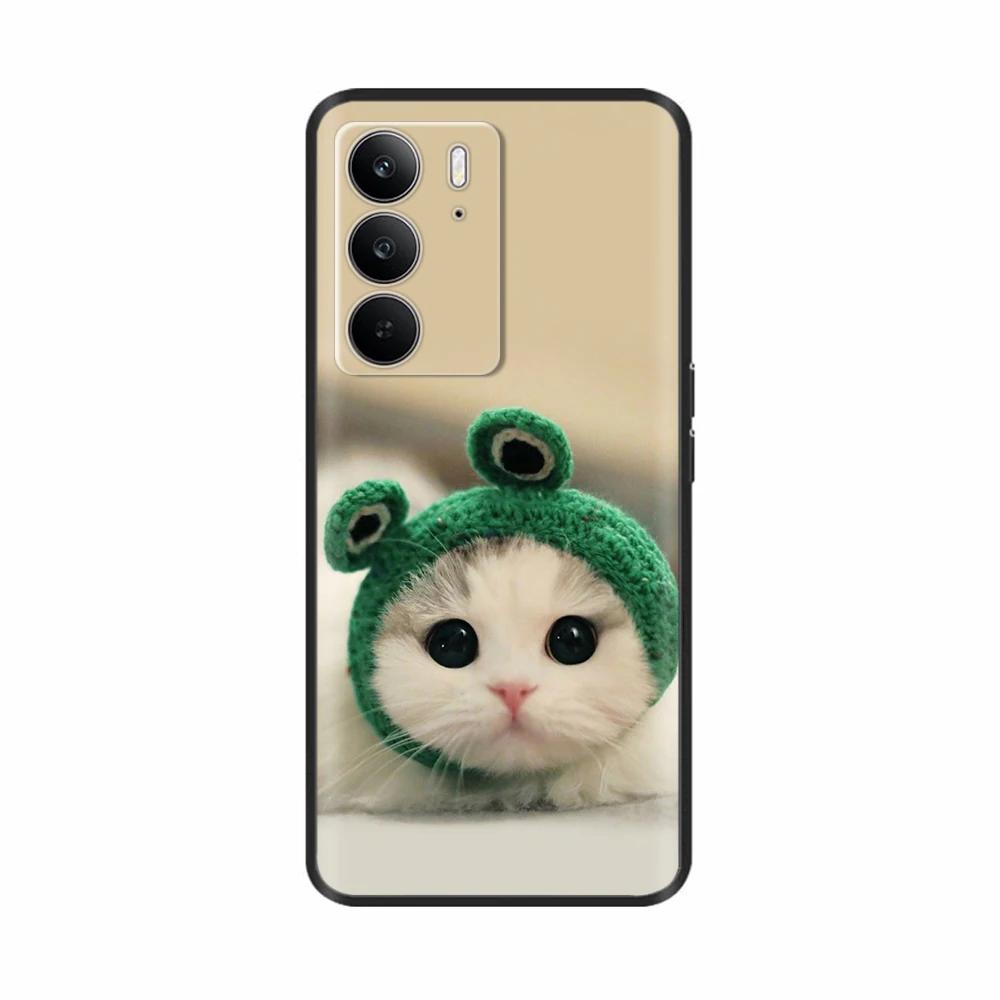 For Realme 14x 5G Phone Cases Funny Camera Protection Soft Liquid Silicone Back Cover for Oppo Realme C75 4G realmeC75 Fundas