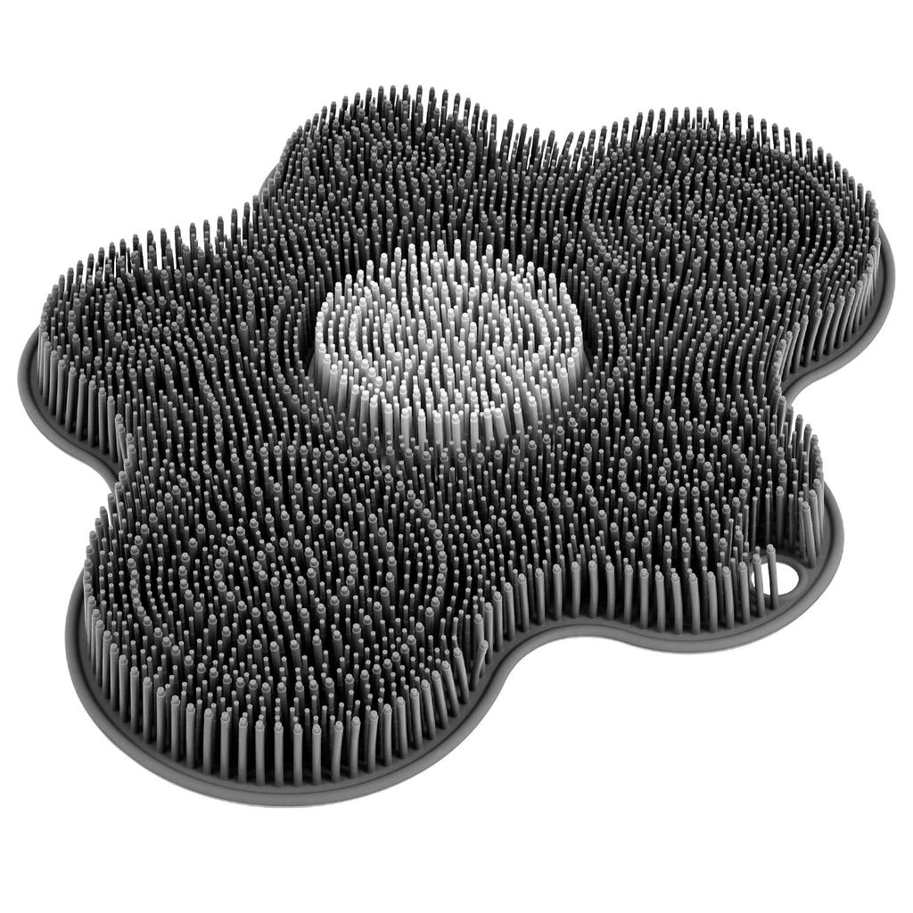 Body Shower Foot Scrubber Silicone Wall Mounted Rub Back Brush Non-slip with Suction Cup Bath Wash Foot Pad Massage Bathroom