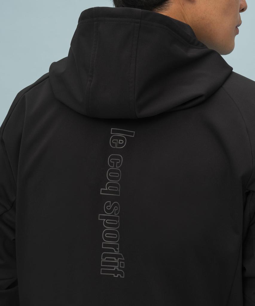 Le Coq Sportif Hybrid Insulated Long Black Brown XO Jacket, Water-Repellent, Windproof, Warm, Light-Absorbing Heat-Generating Technology, HEATNAVI,