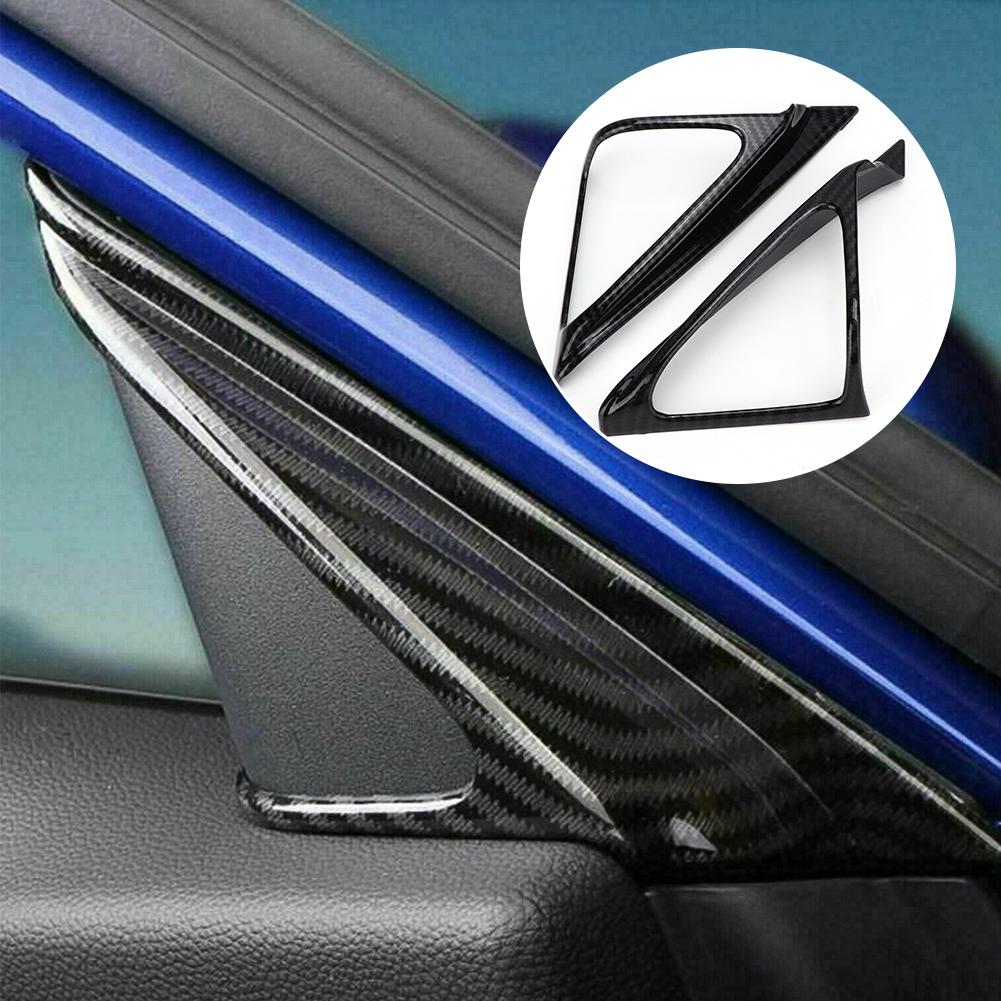 2pcs Carbon Fiber Door A Pillar Speaker Cover Trim Fit for Honda Accord 10th