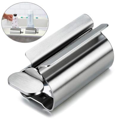 Toothpaste Tube Squeezer Stainless Steel Toothpaste Roller with Rotating Handle Labor Saving Toothpaste Tube Wringer Cleanser Presser