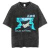 Japanese Anime Jujutsu Kaisen Men Women Oversized Washed T Shirt Streetwear Print Tshirt Casual Cotton Tee Loose Retro T-Shirt