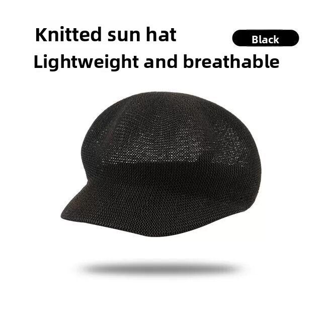 

Octagonal Beret Women Sun Hat Painter Hat Outdoor Travel Beach Hat Light Breathable Women Summer Sun Visor Femme Retro Fashion One Size чорний
