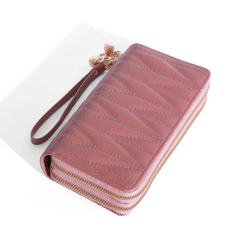 

Женский длинный кошелек с кисточками, кошелек, визитница, двойная молния, клатч из искусственной кожи, роскошный кошелек и сумка для телефона