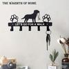 Metal Dog Key Holder Wall Mount Coat Hat Rack Garage Door Decor