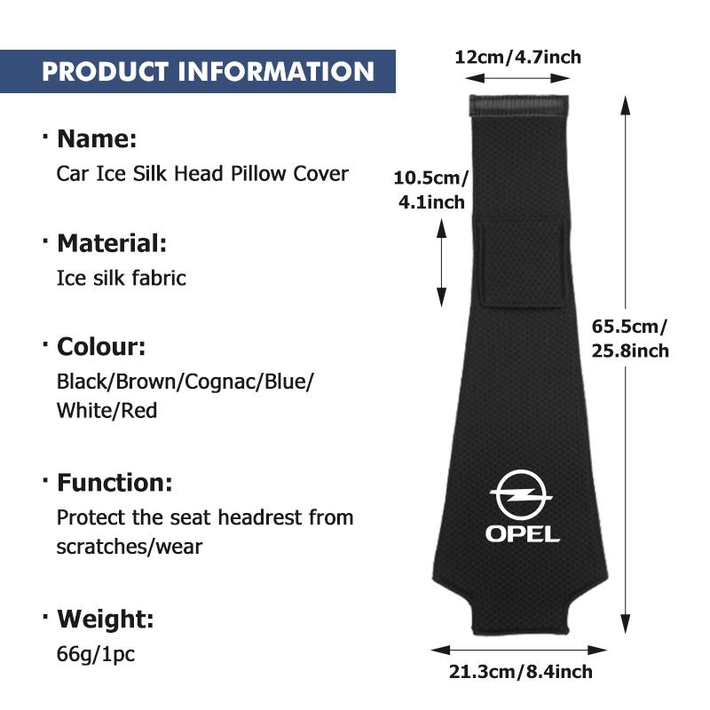 Polštářek na opěrku hlavy zadního sedadla auta Podložka na podporu Prachotěsný potah Pro Opel Zafira Meriva Mokka Vivaro Vectra Antara Ampera