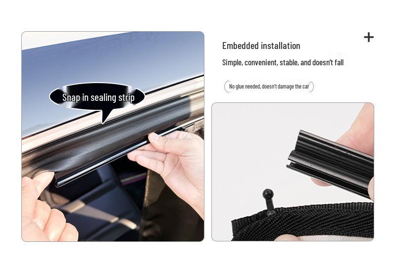 Blue Rain Lace Car Sunshade Curtains for Baby - Suction Cup Side and Rear Window Protection