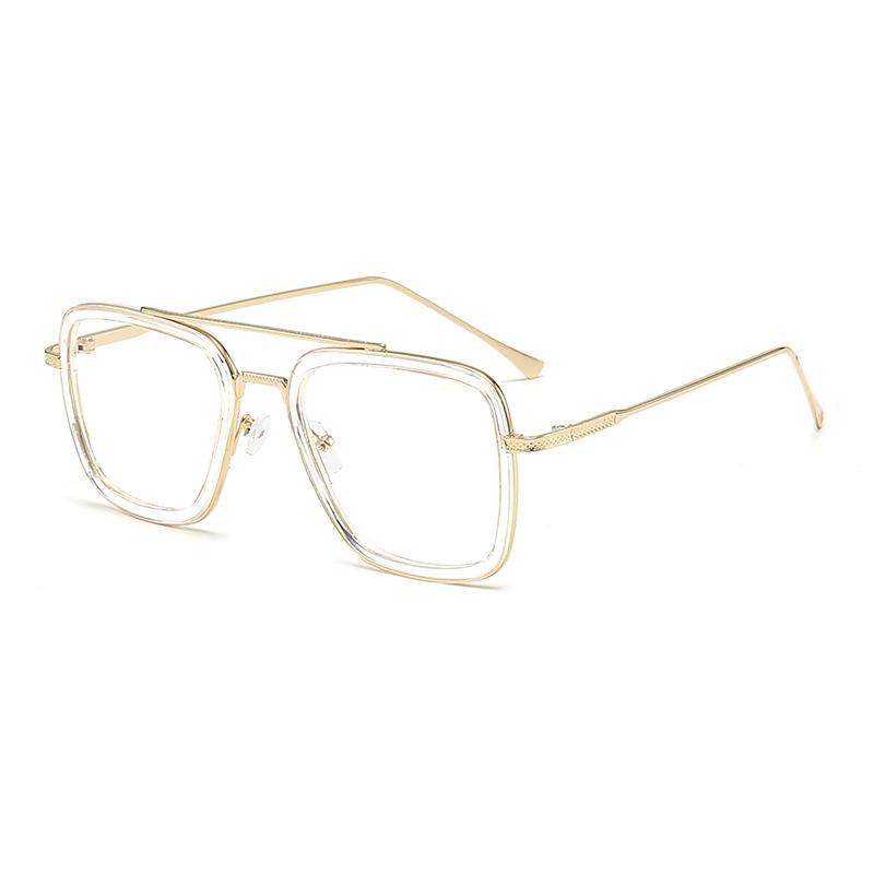 Stylish Men's Square Frame Sunglasses Inspired by Iron Man and Spider-Man - Trendy European and American Design, Large Frame