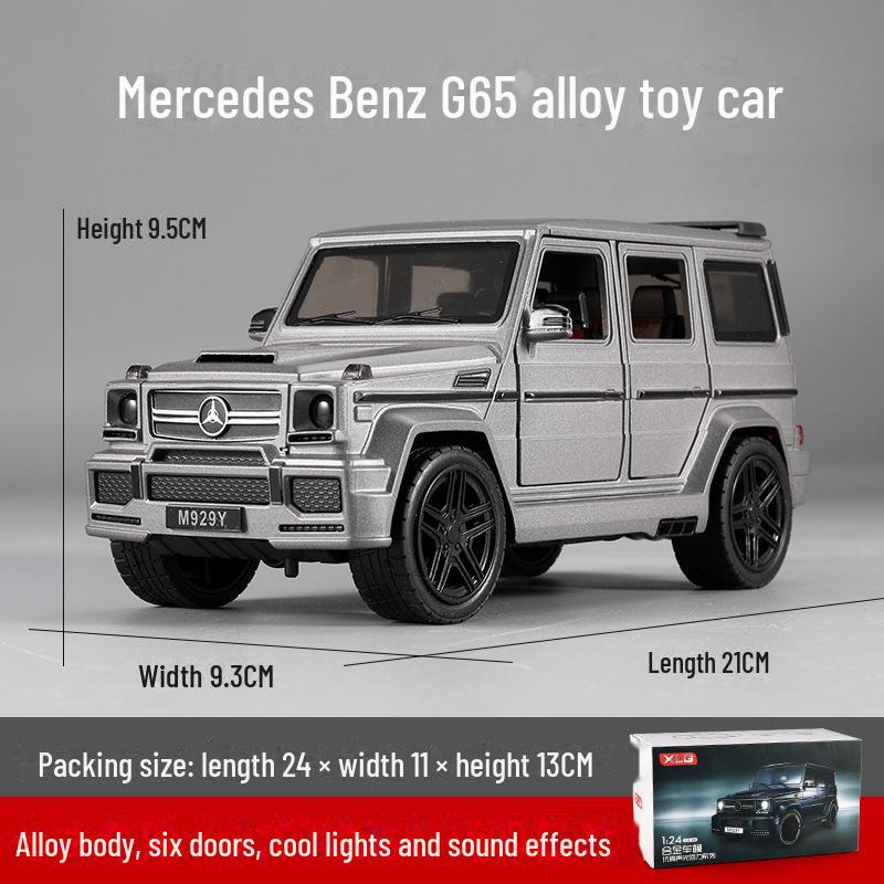 

Большой 1:24 Модель легкосплавного автомобиля Mercedes-Benz G65 со звуком и светом, инерционный двигатель для мальчиков - горячая распродажа в провинции Тайвань. серый