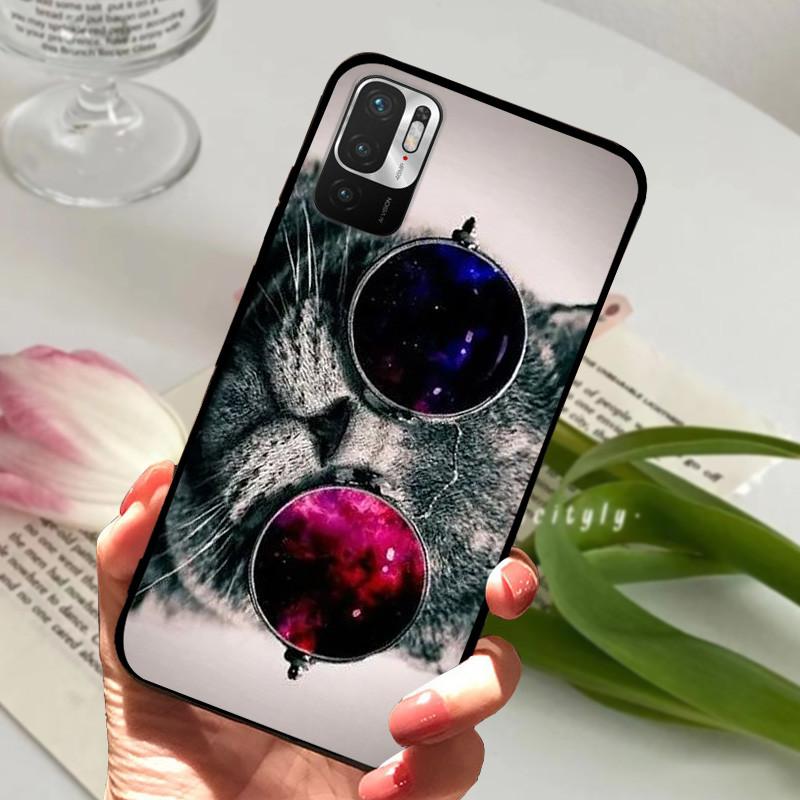 Für Redmi Note 10 5G Hülle M2103K19C Tier Silikon Weiches TPU Handyhüllen Für Xiaomi Poco M3 Pro 5G Stoßfest Bumper Fundas