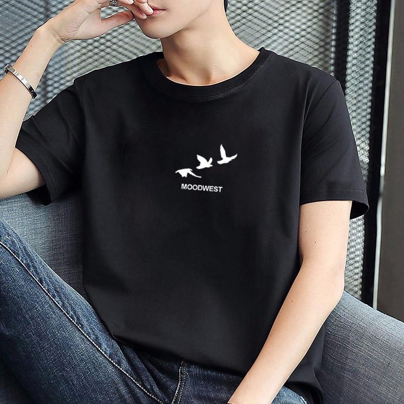Men S Crew Neck Short Sleeve Men S T-Shirt Summer Half Sleeve Men S Bottom Shirt Casual Printed Half Sleeve Top M
