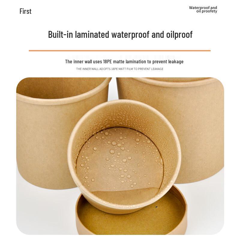 MOLUONA 20oz Einweg-Kraftpapier-To-Go-Becher mit Deckel