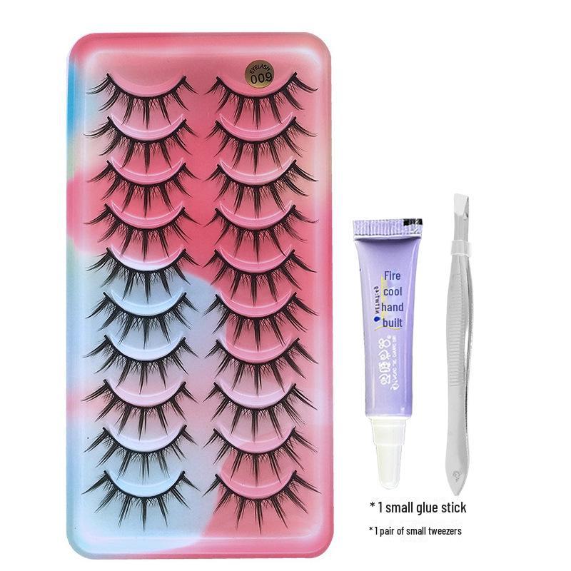 009: 10 Pairs Full-Length False Eyelashes - Natural Thick Barbie Style
