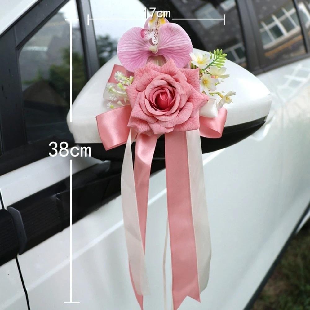 European Style Wedding Decor Ribbon Bow Car Decoration Bow Floral Ornaments  Wedding Party Layout
