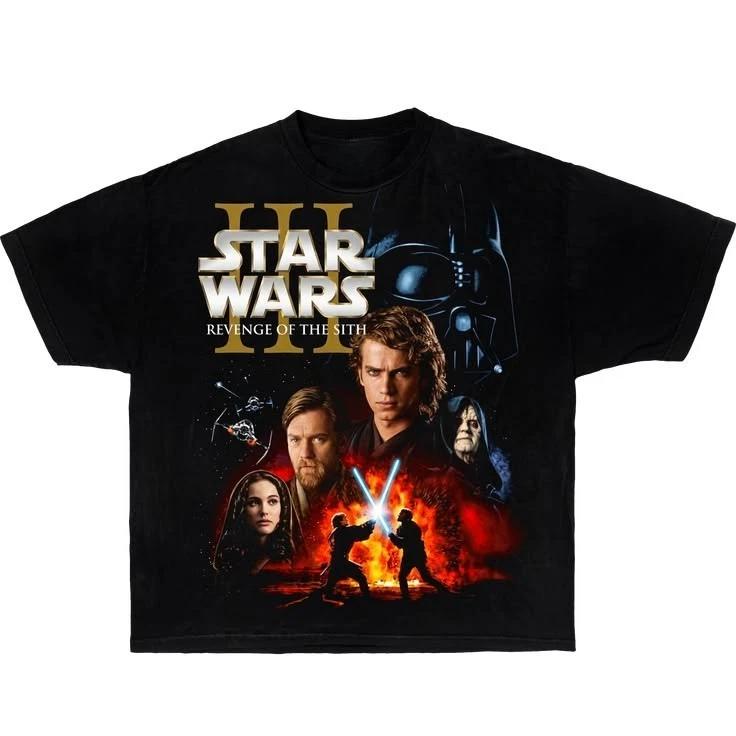 Star Wars Revenge Of The Sith Movie Poster T-T-Shirt L